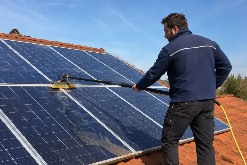 Nettoyage et entretien de panneaux solaires au Bouscat